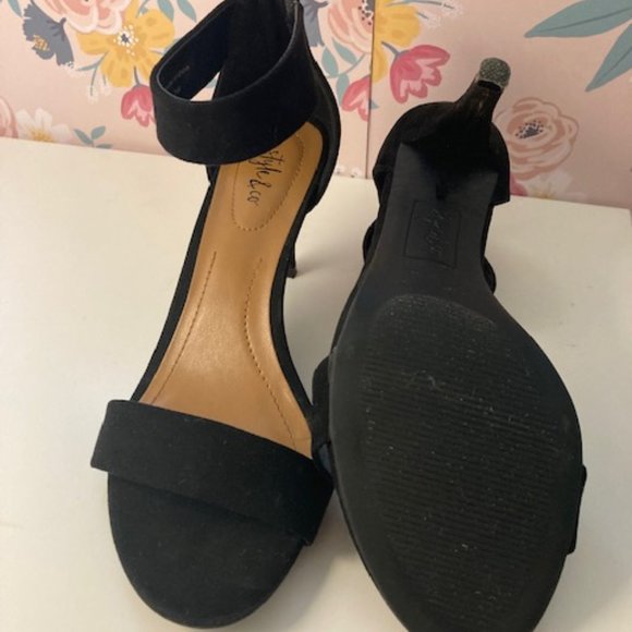 black Style & CO heeled sandals womens size 7 - Picture 4 of 8
